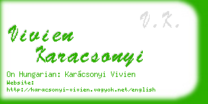 vivien karacsonyi business card